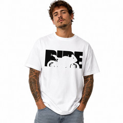 Vintage Ride Motorcycle Graphic T-Shirt Men’s Biker Street Style Tee