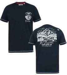 D555 Duke Big Mens Yosemite Printed T-Shirt Navy 2XL 3XL 4XL 5XL 6XL (601608)