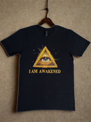DTF Custom Made – I AM AWAKENED Short Sleeve T-Shirt – Black SML