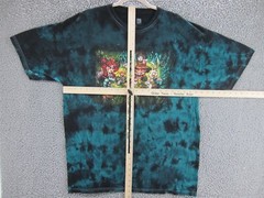 Alice in Wonderland Shirt Mens XL Green Black Tie Dye Big Chris Get Down Art