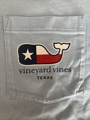 Vineyard Vines Men’s Short Sleeve Texas Ya’ll Tee With Chest Pocket Size XS