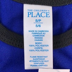The Children’s Place Boys Size Small 5/6 Blue 2 Piece Pajama Top Set NWT