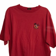Vintage Ivy Crew Red Embroidered Crest T-Shirt Size XL