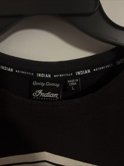 Vintage Indian Motorcycle Front Logo Print 100% Cotton Mens Large Streetwear