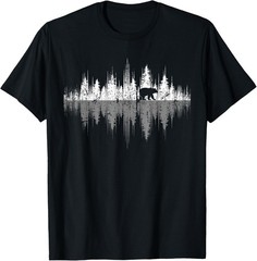Trees Reflection Wildlife Nature Animal Bear Outdoor Forest unisex T-Shirt