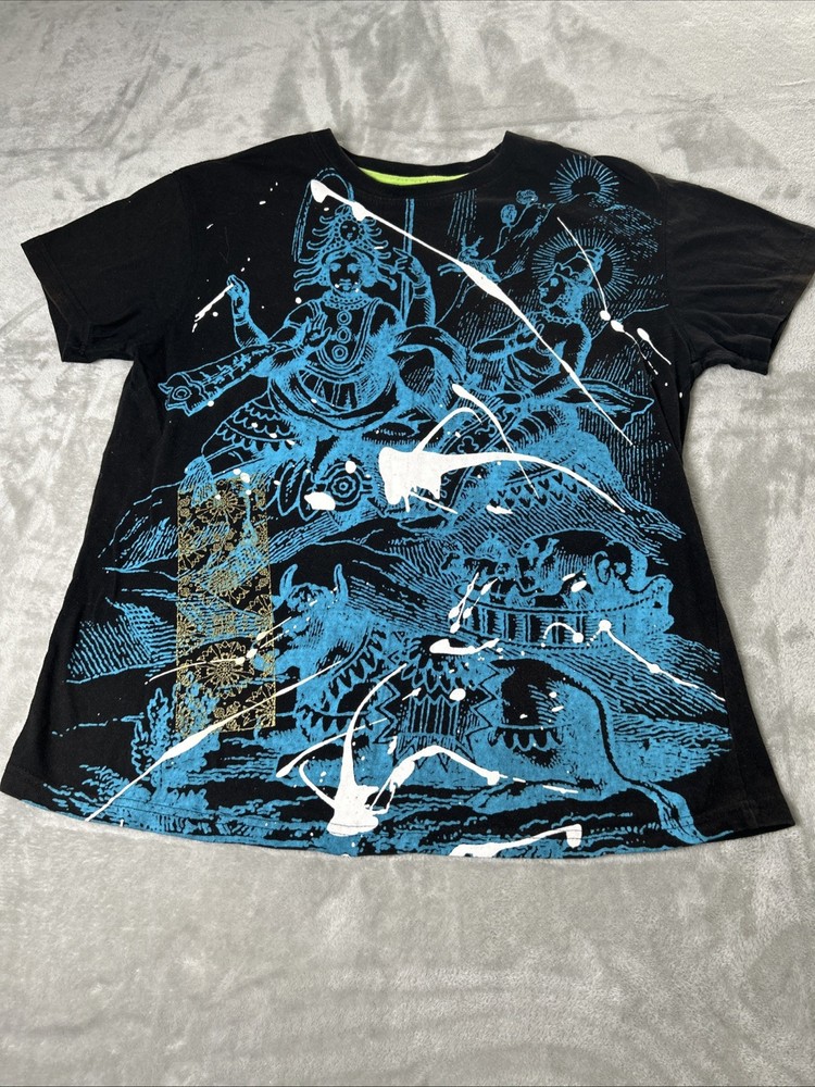 Mecca Tee Medium Black Blue Graphic men
