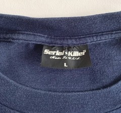 90s SERIAL KILLER T shirt Tee Psychopath Vintage Navy Hannibal Made in USA / L