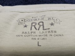 RRL Double RL Light Lime Minimalist Short Sleeve Basic Tshirt SZ Large *FLAWS*