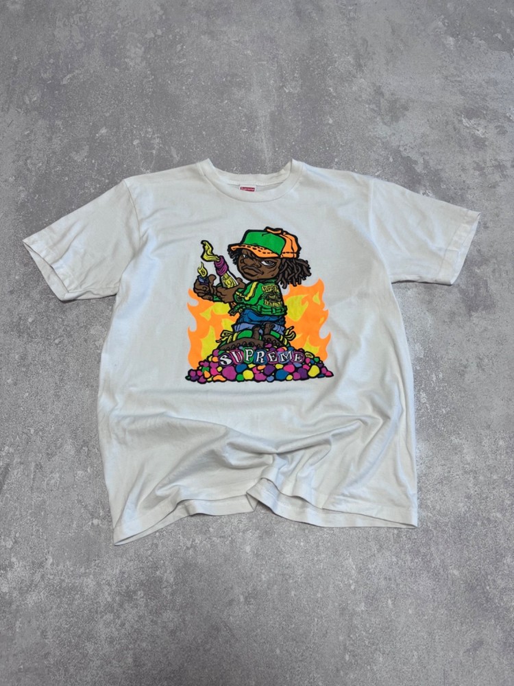 Rare Supreme Molotov Kid Tee White M