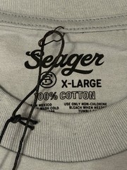 Seager T Shirt Graphic Mens Tee Bubbas Fishing Bait Size XL Sky Blue NEW RARE