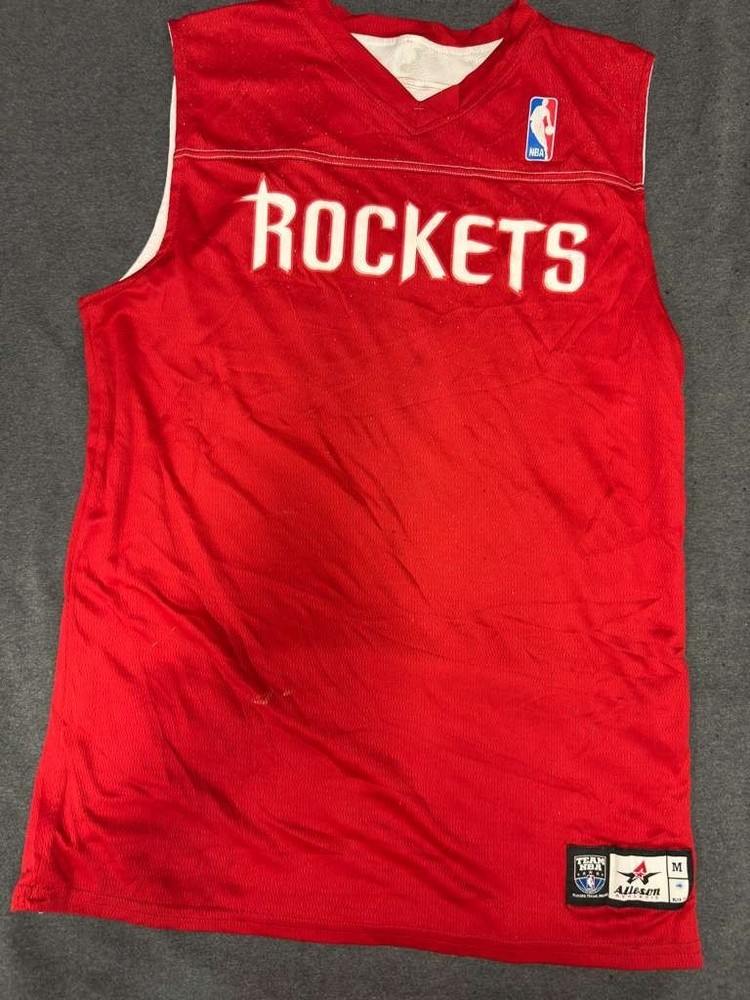 Houston Rockets Jersey Men M Red Alleson Athletic NBA Sleeveless Basketball Tank