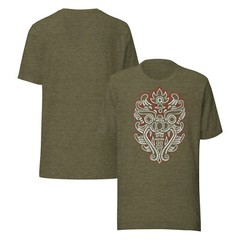 THE BEACH MOVIE SHIRT – TRIBAL – LEO – Y2K 2000 – HEATHER OLIVE 02 – THAILAND