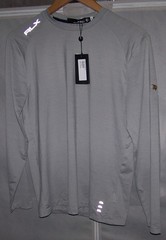 NEW RALPH LAUREN RLX Long Sleeve Tee Shirt GALLOWAY NATIONAL GOLF CLUB Sz S Gray