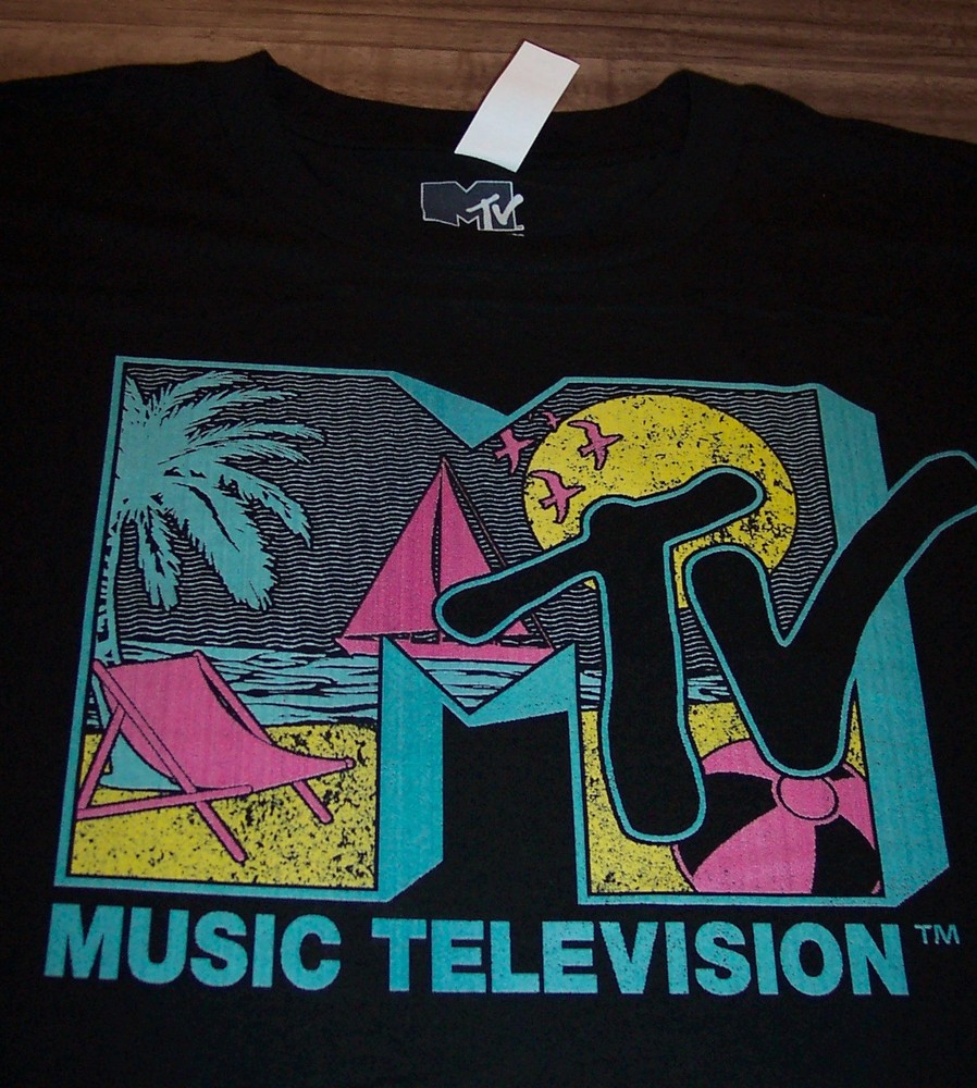 MTV Beach Logo T-Shirt Big and Tall 5XL NEW Music Television