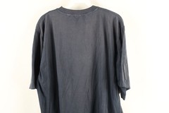 Vintage 90s Streetwear Mens Large Tall Thrashed Blank Pocket T-Shirt Navy Blue