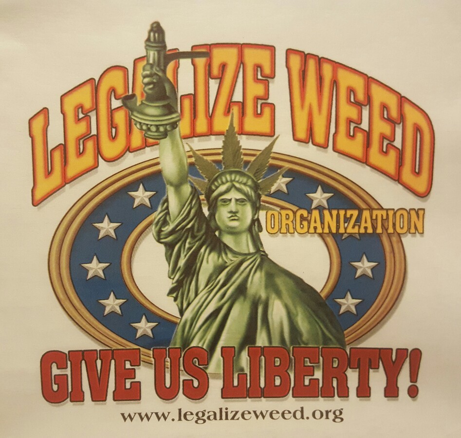 LEGALIZE WEED GIVE US LIBERTY POT WEED MARIJUANA LEAF MARY JANE SHIRT #MJ-20