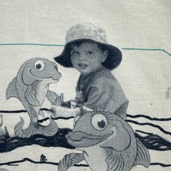 Vtg Hanes Heavyweight 50/50 Mens XL 90s Distressed White Shirt 1995 Fishing Week