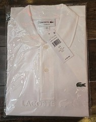 Lacoste Men’s Polo Shirt Cotton Classic Fit size #L1212 White