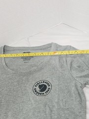 Fjallraven Womens Sz M Logo T-Shirt Grey Hiking Outdoor Lightweight Cotton Blend