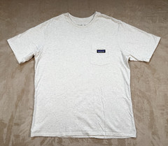 Patagonia Men’s Regenerative Organic Certified Cotton Pocket Tee Beige Size M