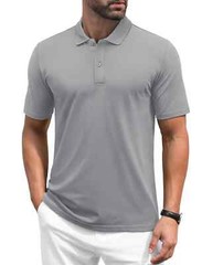 Mens Polo Shirt Short Sleeve Breathable Sports T-Shirt Summer Casual Top