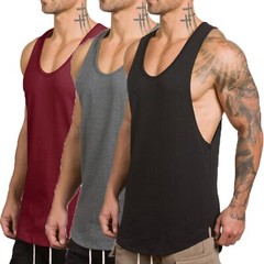 Men’s Gym Tank Top Sleeveless Muscle Shirt Workout Stringer Cut Off Bodybuilding