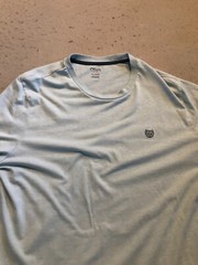 Chaps Shirt Men’s Extra Large Baby Blue Solid Layering Cotton Casual Tee