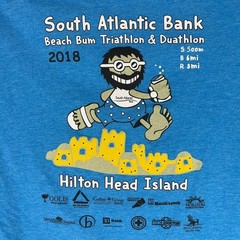 Hilton Head Island Beach Bum Triathlon Tee Mens L Coastal Resort Vacation Core