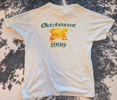 Hanes Beefy-T Vtg 1999 Oktoberfest Double-Sided Graphic Gray Men’s L Tee