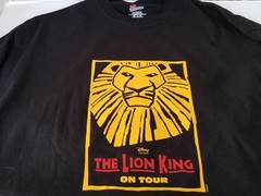 DISNEY 2013 Broadway on Tour LION KING Large Graphic Cotton Tee T-shirt Adult XL