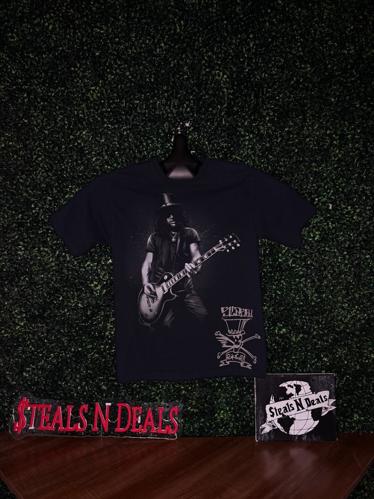 Slash 2000s Band Black and Grey T-Shirt