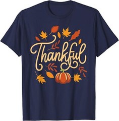 Happy Thanksgiving Day Autumn Fall Pumpkin Leaves Unisex T-Shirt