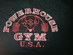 Powerhouse Gym USA Weightlifting Shirt Oversized Cropped Adult Sz XL/XXL PH 2830
