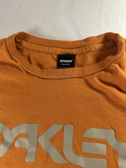 Vintage Oakley Shirt Mens Medium Orange Y2K Original Spellout Logo