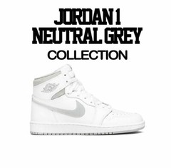 Shirt Match Jordan 1 OG Neutral Grey Shoes – Self Made Tee