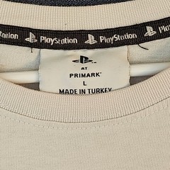 PlayStation Men’s Large Graphic T-Shirt Japanese Katakana Logo Crew