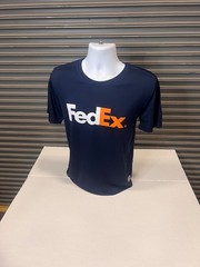 Vintage FedEx Quick Dry Short Sleeve Blue SS T-Shirt