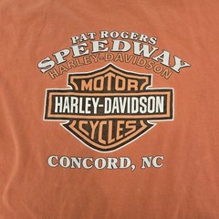 VTG 90s Harley Davidson Shirt Concord NC Speedway USA Made Hanes Beefy L 21×26