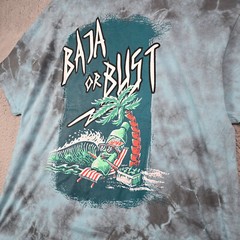 MOUNTAIN DEW BAJA BLAST Shirt Mens 2XL XXL Blue TIE DYE CASUAL Faded Gamer NWT