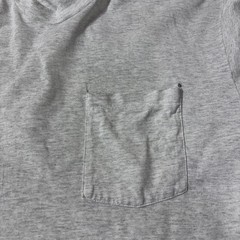 Vintage Single Stitch Pocket Shirt BVD Size Large Heather Grey White Made In USA