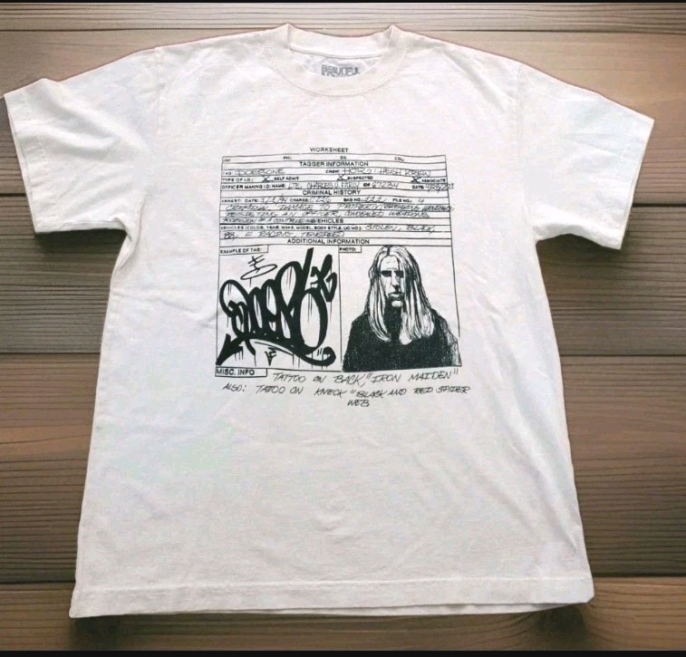 Hesh Krew Beautiful Losers Wanted Tee Shirt LARGE Free Shipping New w/out tags