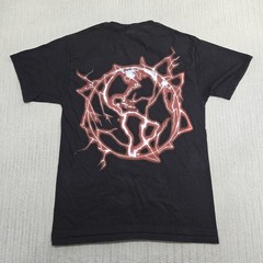 Revenge Shirt Mens Medium Black Lightning Globe Graphic Streetwear Hype Anarchy