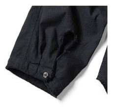 Anniay-lin/kapital Cotton Linen Double-Pocket Irregular Loose Long-Sleeved Shirt