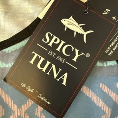 Spicy Tuna NWT Tropical Pineapple Stretch Tank Top S Beach Resort Hawaii Coastal