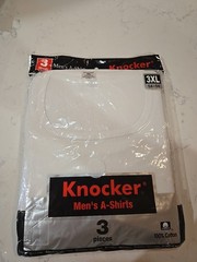 Knocker White 3 piece Tank Top A-Shirts 100% Cotton Size 3 XL (54-56) AKW001