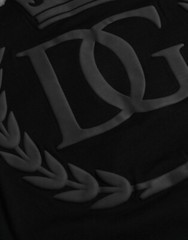 DOLCE & GABBANA T-shirt Black Logo Embossed Cotton Crew Neck IT46/US36/S 750usd
