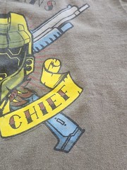 Halo Spartans Master Chief Unisex L Short Sleeve T-Shirt Tattoo Style Graphic
