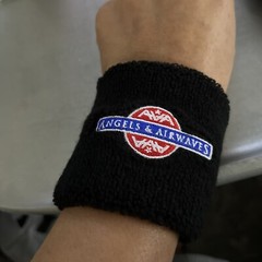 2 Vintage Retro Angels and Airwaves Wristbands Sweat Bands.