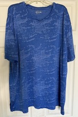 BCG T-Shirt Men 2XL Blue Short Sleeve Crew Neck Running Pullover Shirt