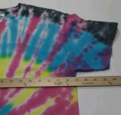 New Tie Dye Men’s T-Shirt Pink Yellow Adult Medium Multicolor Summer Spiral